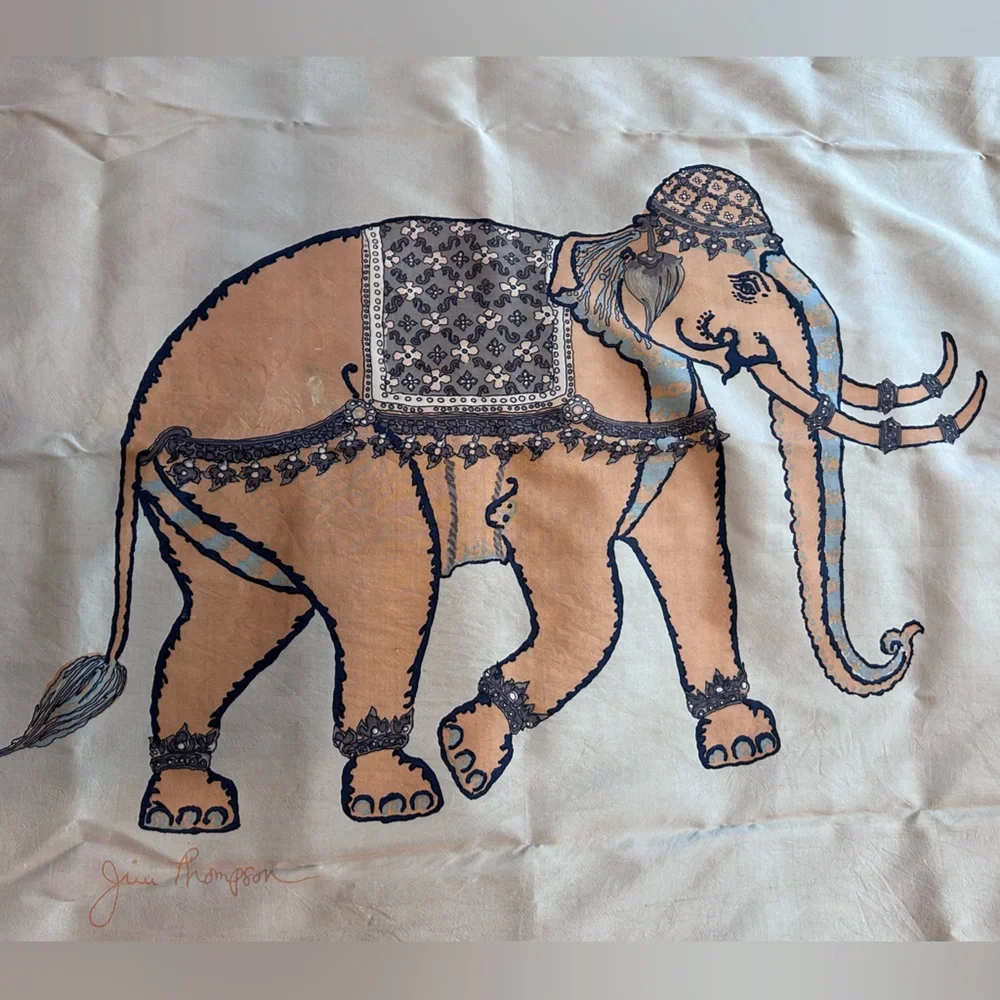 Jim Thompson Silk Elephant Scarf